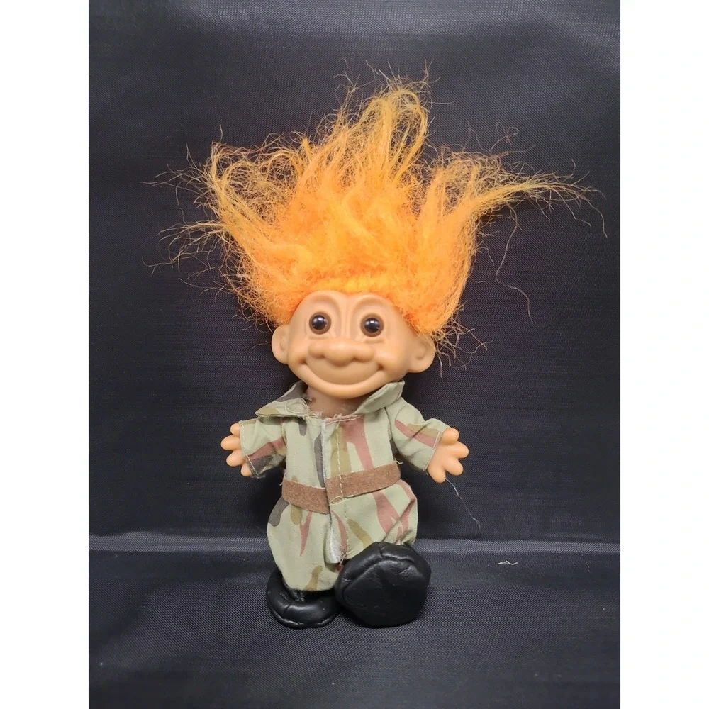 Vitnage Russ Berrie Soldier Troll With Orange Hair